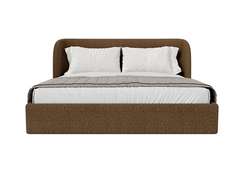 Кровать двуспальная Classic 180 см (коричневый, рогожка)