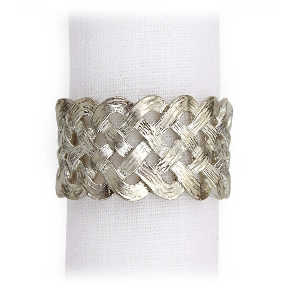 Набор колец для салфеток L'Objet Braid Platinum (4 шт.)