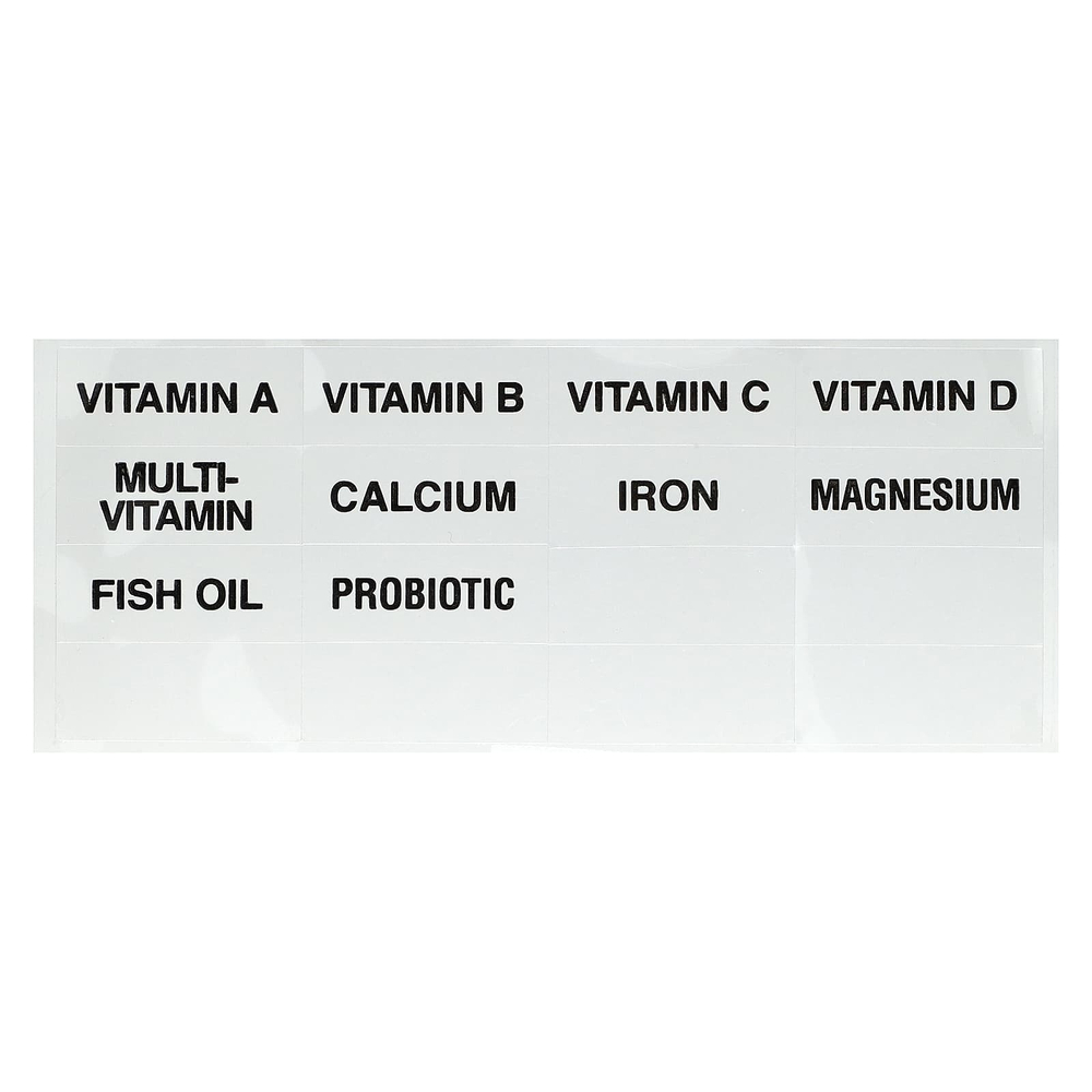 Ezy Dose, Витаминный органайзер с этикетками, фиолетовый, 1 шт.