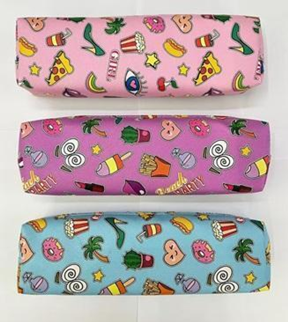 Пенал-косметичка "Школьный микс", 19*3,5*5см, 5 видов микс