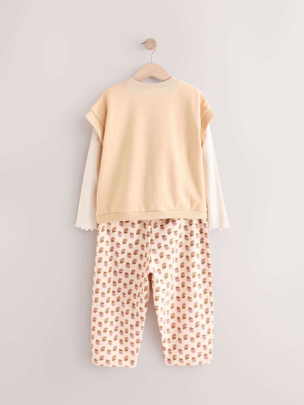 Комплект из трех предметов для девочки Next E54-940, Молочный, Кремовый