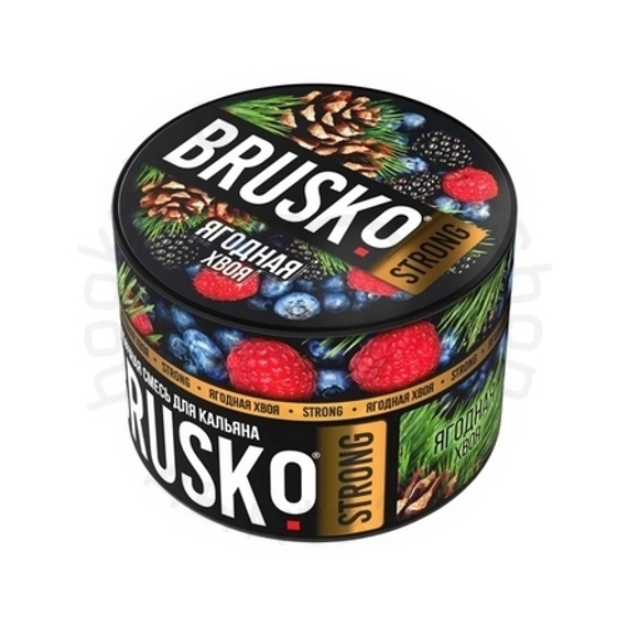Бестабачная смесь для кальяна BRUSKO, 50 г, Ягодная хвоя, Strong