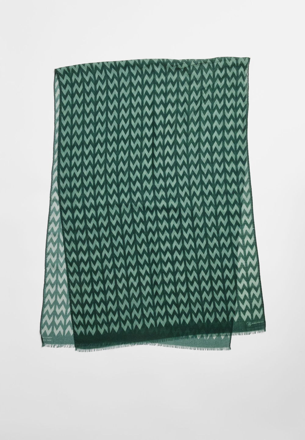 Шерстяной палантин SOROKONOZHKA GREEN 68х190