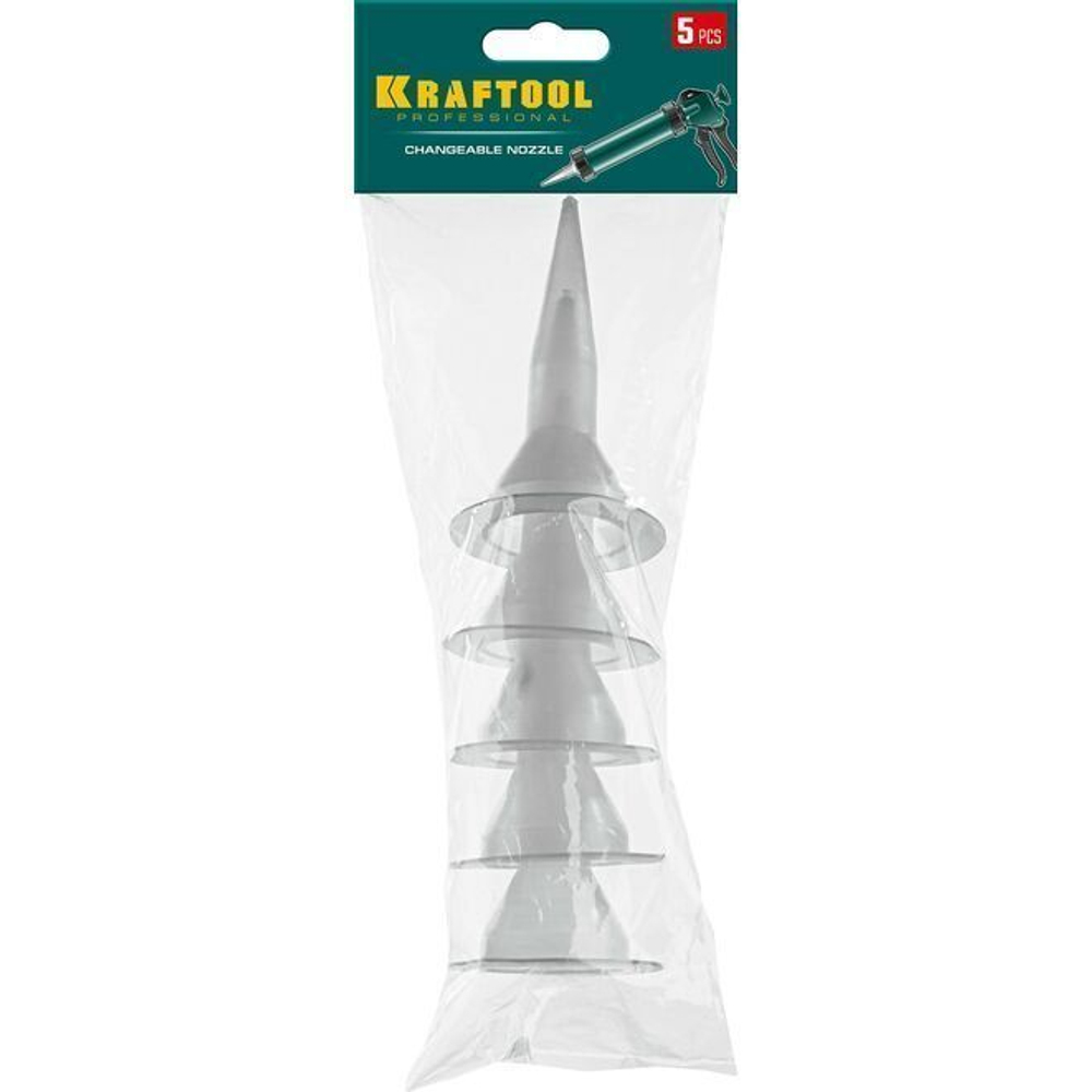 Запасные сопла для закрытых пистолетов для герметика, 5 шт KRAFTOOL
