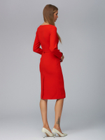 Платье футляр красное
