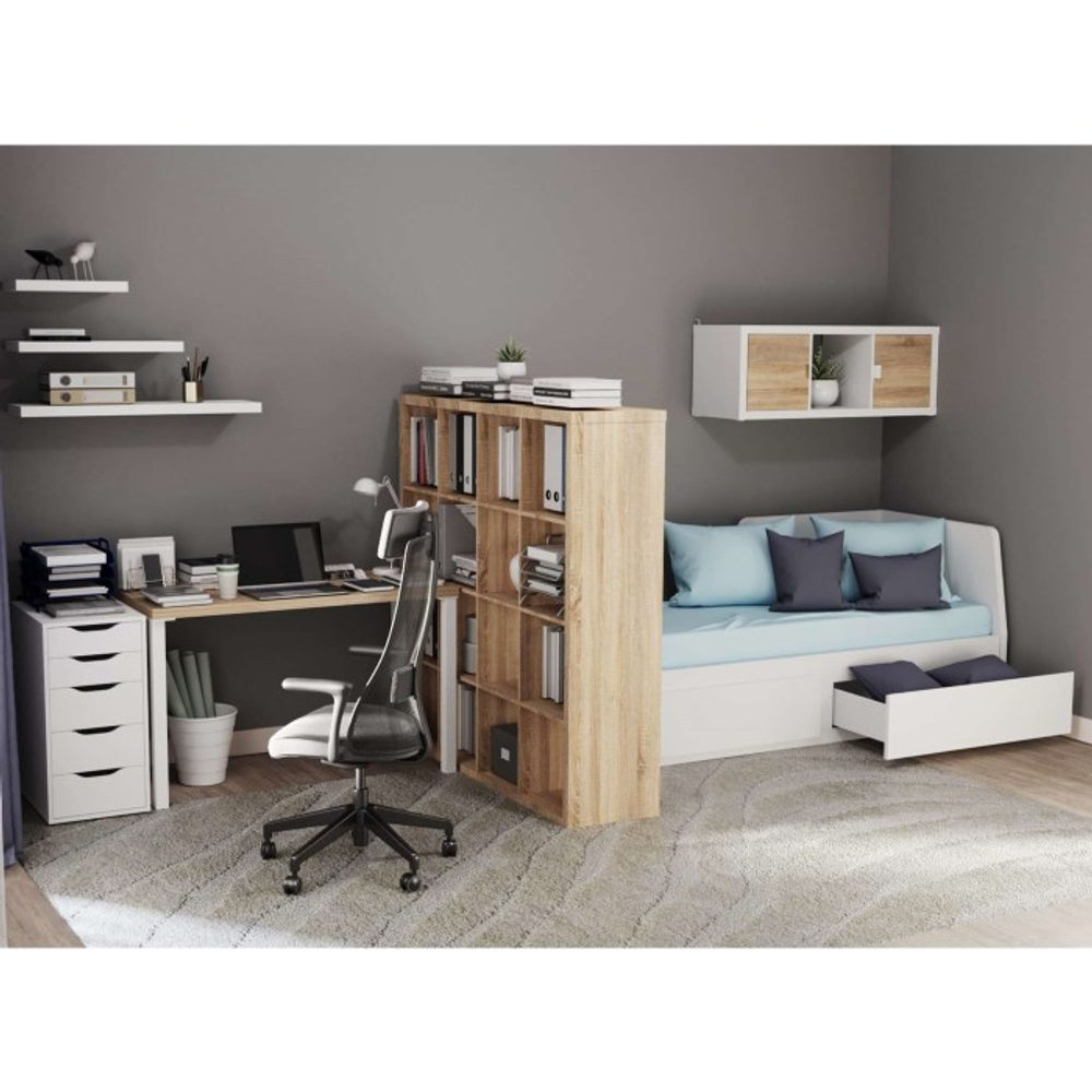 Cтеллаж Фора 16, 147*147*38 см, дуб беленый