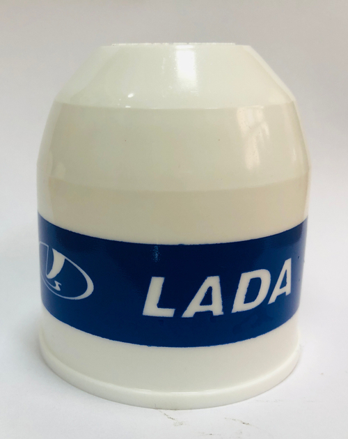 Колпачок на шар фаркопа для Lada, пластик, белый