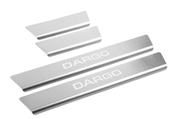 Накладки на пороги Rival для Haval Dargo 2022-н.в., нерж. сталь, с надписью, 4 шт., NP.9404.3