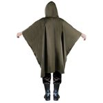 Дождевик-пончо хаки на кнопках многоразовый с ПВХ покрытием и мешком для хранения ГРАНДМАСТЕР, 610882