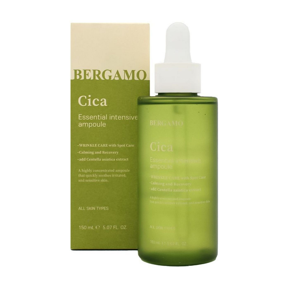 [Bergamo] Cica Essential Intensive Ampoule - Интенсивная ампула для лица с центеллой азиатской, 150 мл