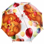 Зонт детский полуавтомат «Ultramarine - Озорные зверята», 8 спиц, d-86см, длина в слож. виде 65см