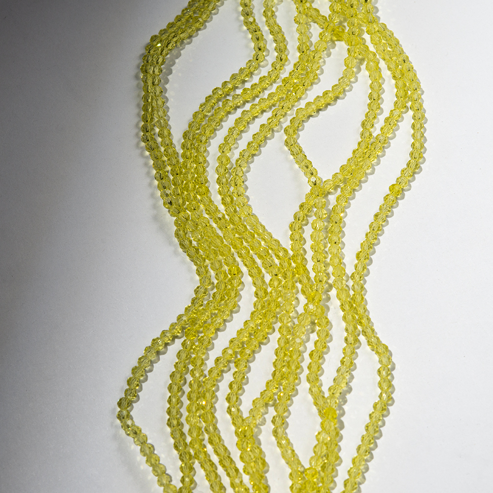 Хрустальные бусины "Марказит", оттенок "Желтый", 4,3*3,5мм, рондель