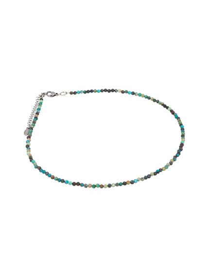 Фото чокер из хризоколлы 2165/3_хризоколла на белом фоне сбоку