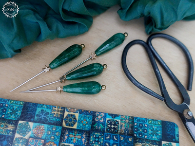 Крупные пины "Изумрудная капля"