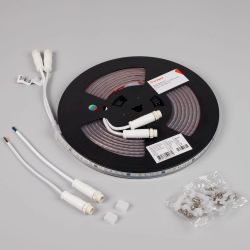 Светодиодная лента герметичная SPI-PS-A120-12mm 24V RGB-PX6-BPT (23 W/m, IP67, 2835, 5m) (Arlight, бегущий огонь) 049452