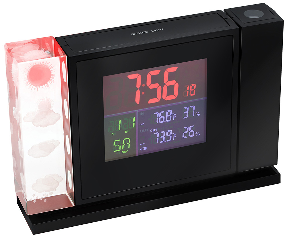 Часы Bresser MyTime Crystal P с цветным дисплеем и проектором