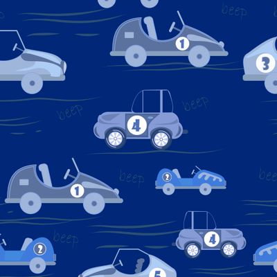 Машинки спортивные на синем фоне