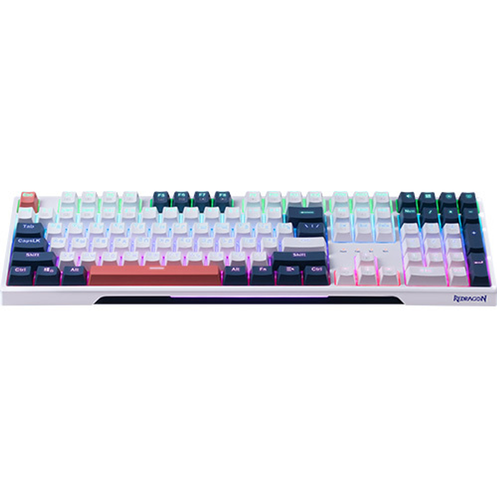 Механическая клавиатура Defender Whisper, бел-син-оранж., тихая