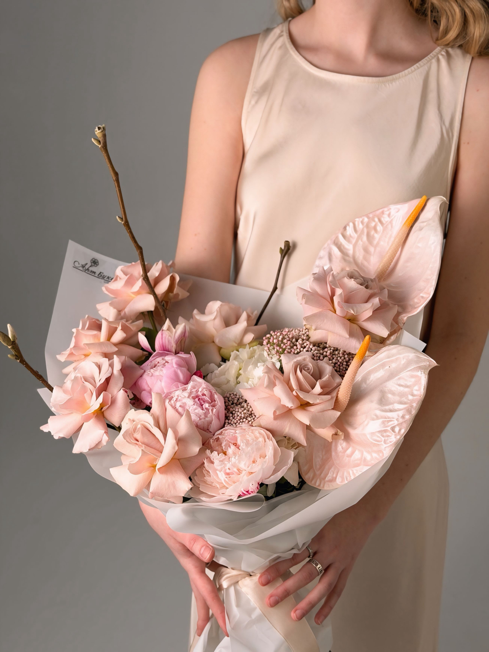 Букет "Персиковый сад"