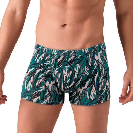 Мужские трусы боксеры бирюзовые с принтом Doreanse 1724