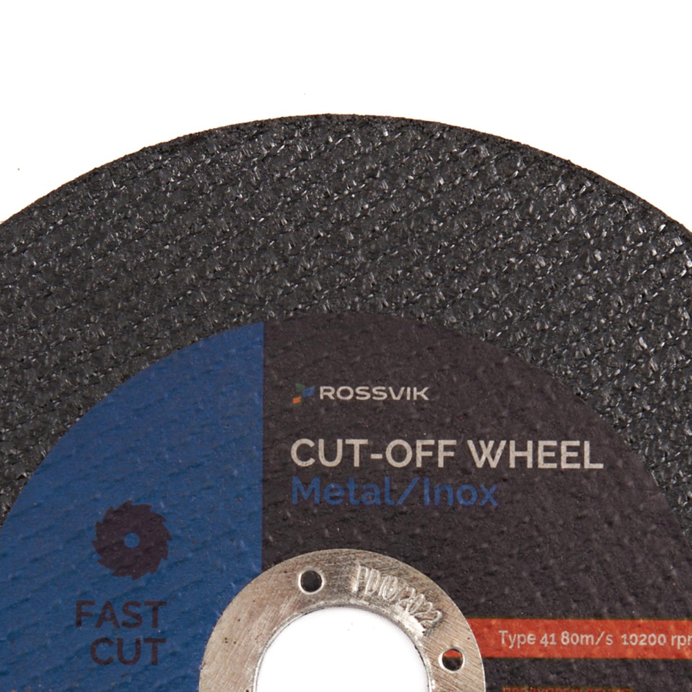 Круг отрезной по металлу ROSSVIK 150*1,8*22мм. Тип 41, 80м/с, 10200об/мин