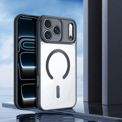 Чехол прозрачный с MagSafe от Dux Ducis для iPhone 17 Pro, серия Aimo Mag Series (Open Ring Version)