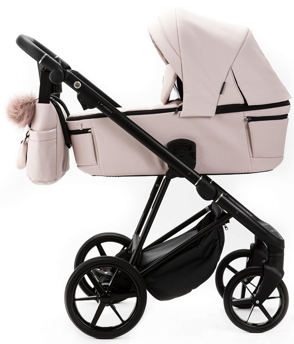 Детская коляска Adamex Vasco Deluxe 2 в 1 V-SA15 (СВ.РОЗОВАЯ КОЖА)