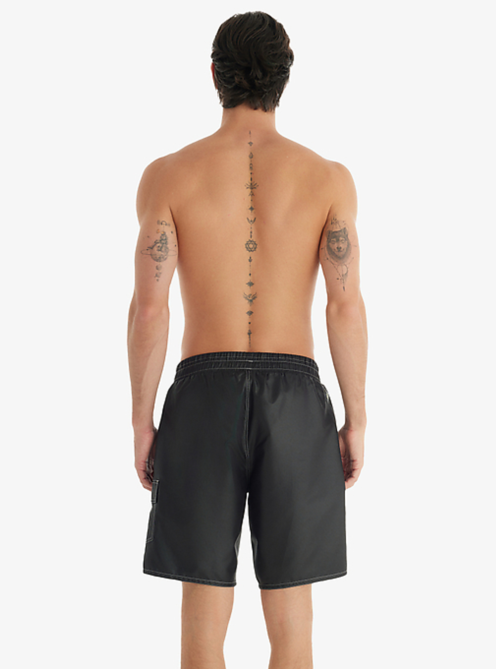 Мужские пляжные шорты черный