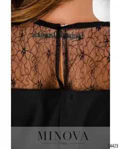 Блузка 1143н-черный Minova