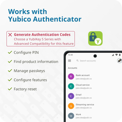 Identiv uTrust FIDO2 NFC Security Key — Ключ безопасности с USB-C и NFC Аутентификация без паролей для физических и юридических лиц
