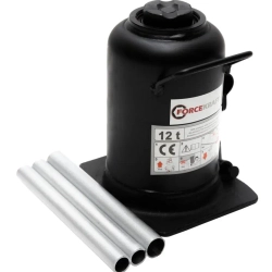 Домкрат бутылочный двухштоковый 12т (h min 240мм, h max 590мм) FORCEKRAFT FK-TH812001
