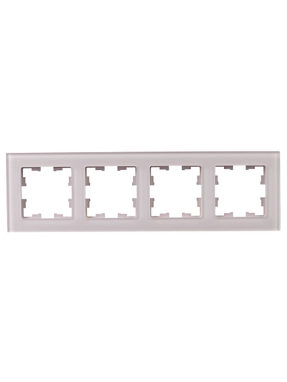 BRITE Рамка 4-местная РУ-4-2-Бр стекло розовый матовый IEK