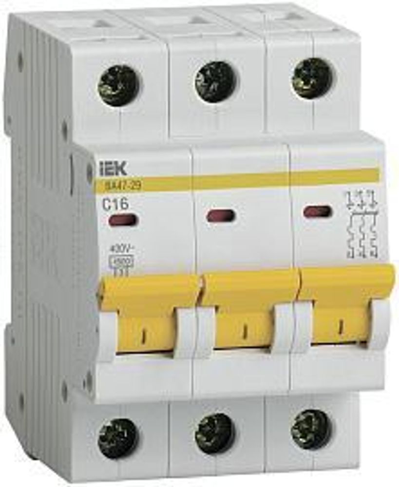 Автоматический выключатель 3P 16А С IEK