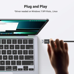 Конвертер USB 3.0 на LAN RJ-45,10/100/1000 Mbps + USB HUB 3 port, 0.2m UGREEN 20265