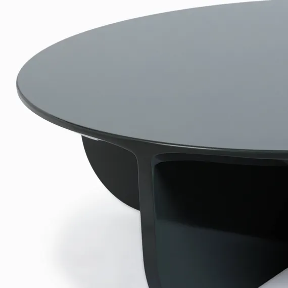 Кофейный стол Petra Ø100х33 см, зеленый глянец