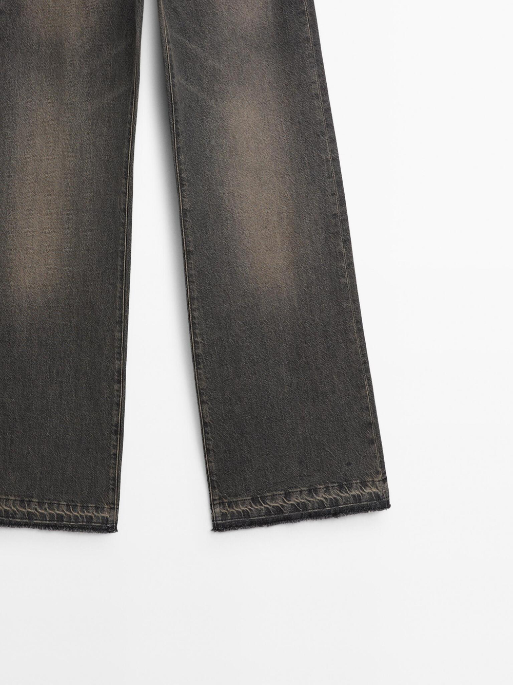 Massimo Dutti Джинсы клеш со средней посадкой, серый