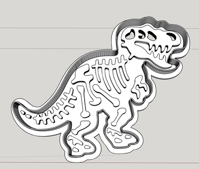 Штамп Динозавр №3