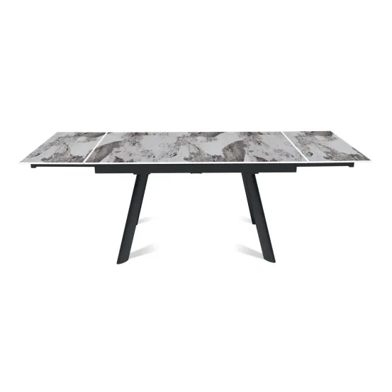 Стол "СТОУН" 140-220, керамика Pandora глянцевый , опоры черный муар