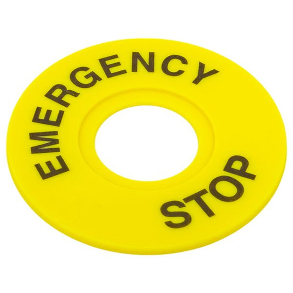 Табличка для кнопок 22 мм "EMERGENCY STOP" EKF