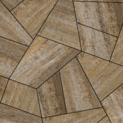 ТРОТУАРНАЯ ПЛИТКА ОРИГАМИ - Б.4.ФСМ.8 ИСКУССТВЕННЫЙ КАМЕНЬ ДОЛОМИТ, КОМПЛЕКТ ИЗ 6 ВИДОВ ПЛИТ