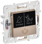 SKANDY Кнопка звонка с индикацией для отелей 10А SK-V17Sa песочный IEK