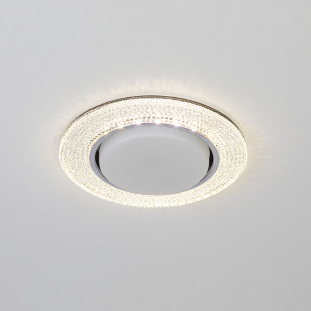 Светильник встраиваемый cо светодиодной подсветкой ЭРА DK LD53 WH под лампу GX53 белый | Встраиваемые LED светильники