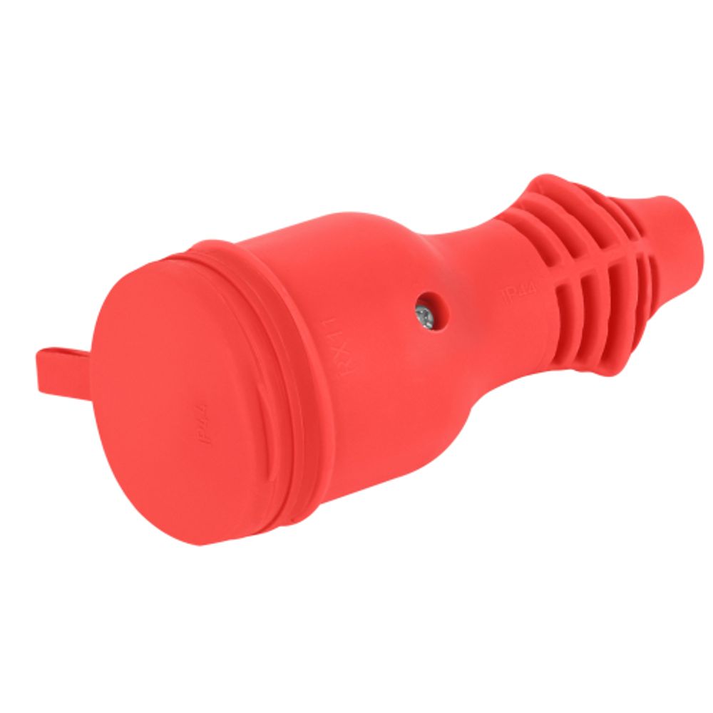 Розетка ЭРА RX11-R-IP44 каучуковая c заземлением 16А IP44 прямая красная