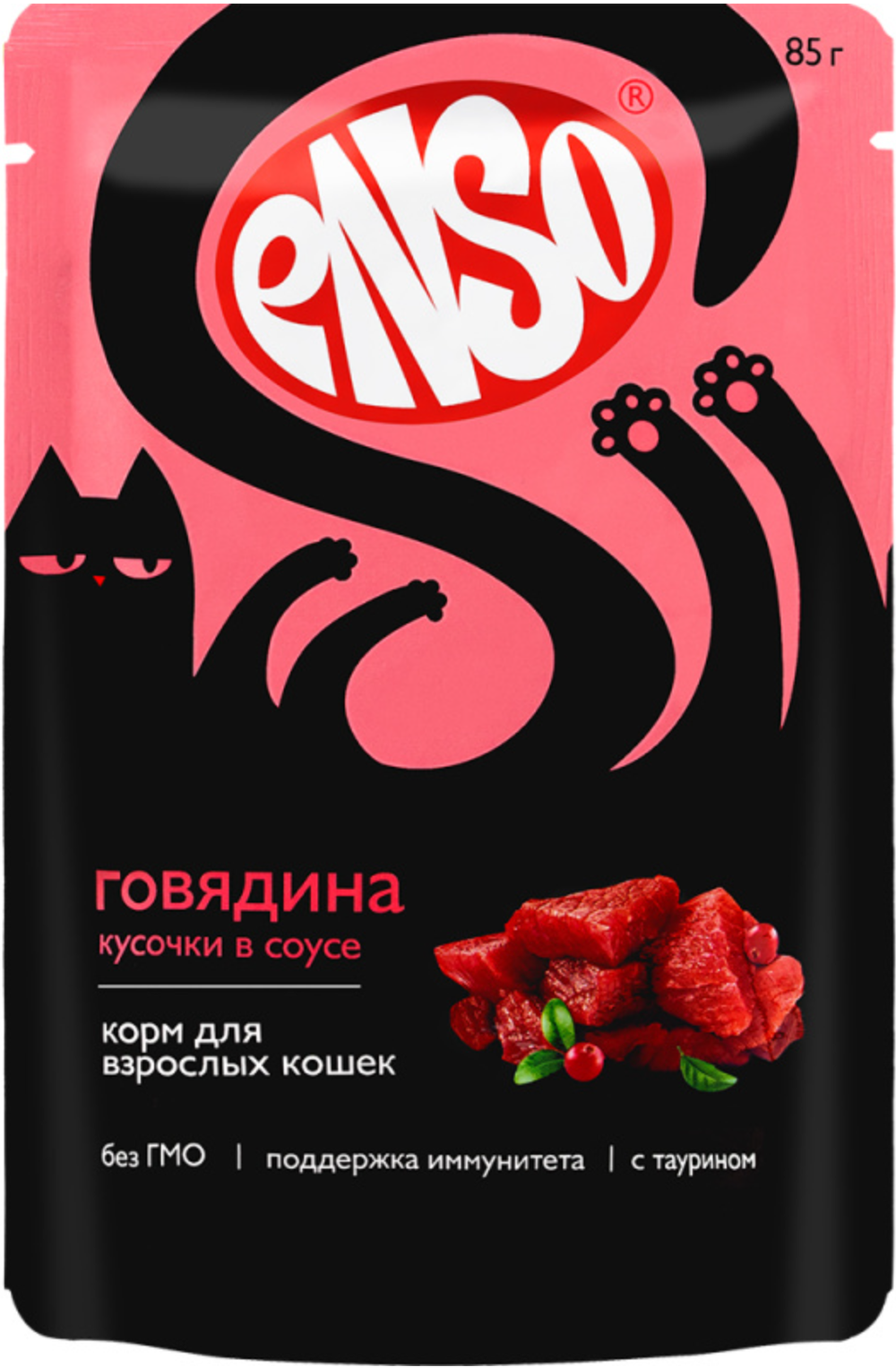 ENSO пауч д/кошек Говядина в соусе 85г.*24шт.
