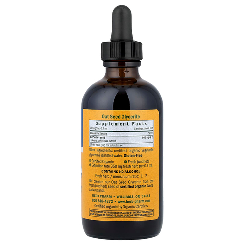 Herb Pharm, Семена овса, без спирта, 120 мл (4 жидк. унц.)