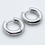 Ювелирные швензы Конго с родиевым покрытием, размер 18 мм, толщина 4 мм, цена за пару