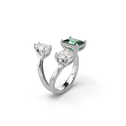 MESMERA:RING OP GREEN WHITE/RHS 55