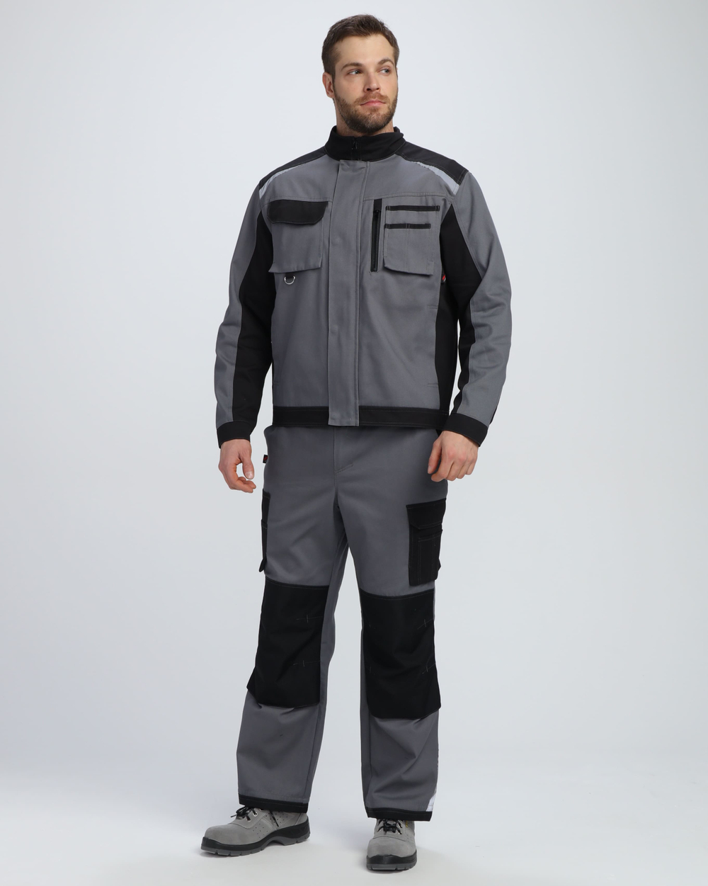 Куртка Милан NEW CH МВО (тк.Смесовая,270), т.серый/черный