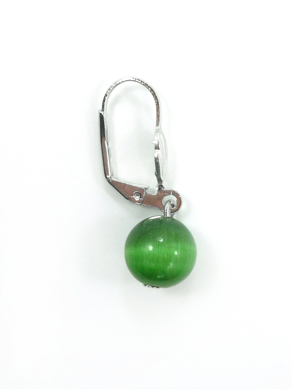 Серьги из кошачьего глаза kgse001-tzel10