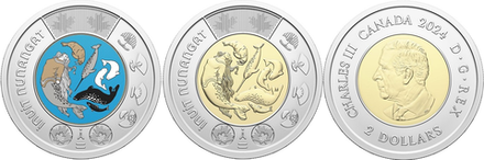 Канада 2 доллара, 2024 Празднование инуитского Нунангата 2 монеты